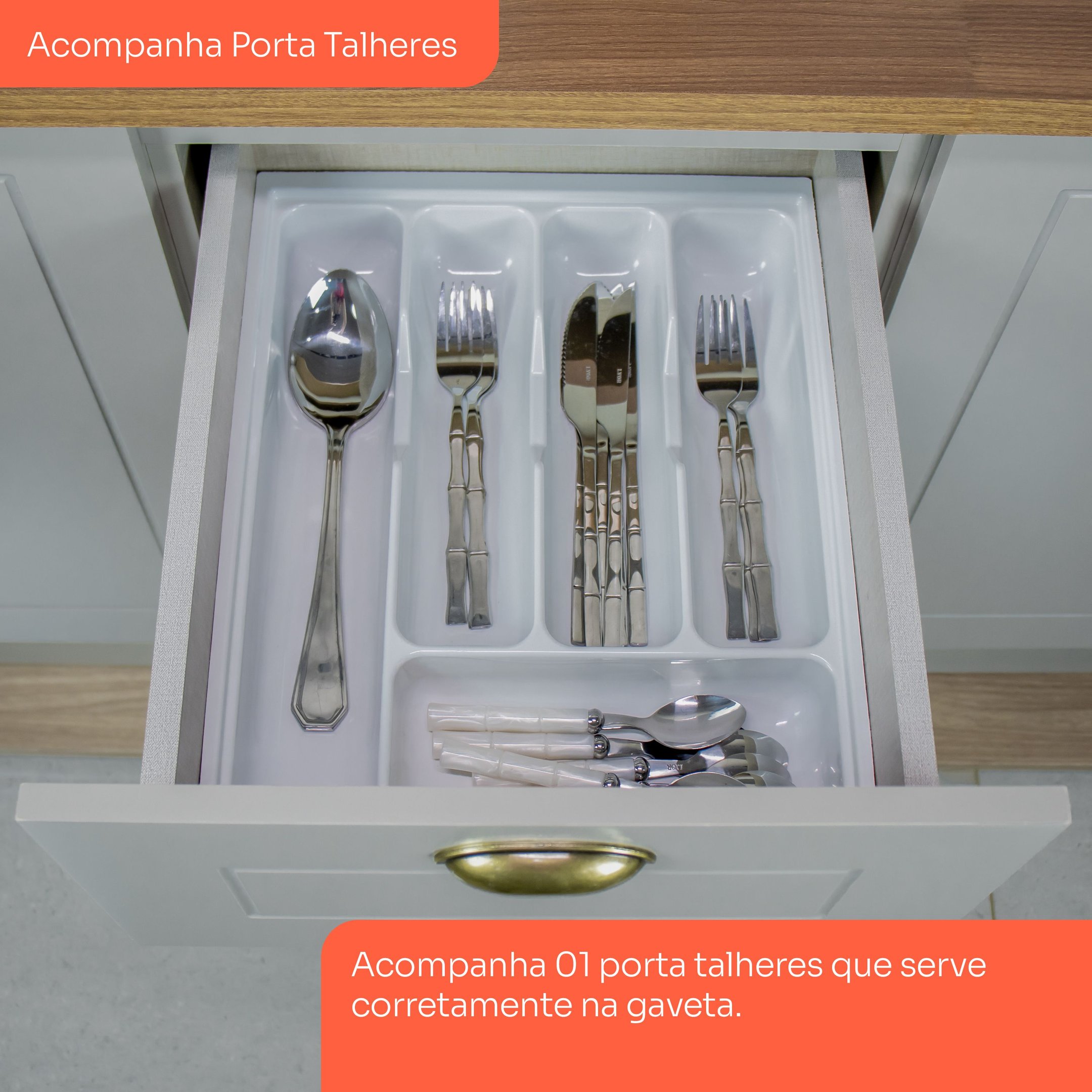 Cozinha Compacta 6 Portas 3 Gavetas Emily - 12