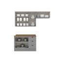 Ver imagem 4 de Cozinha Compacta Modulada 6 Portas 3 Gavetas Emily Cinza/Nature