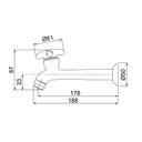 Ver imagem 3 de Torneira Pia Longa Parede Branca 1132 F34 Lorenzetti