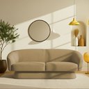 Ver imagem 2 de Sofá Orgânico 03 Lugares 180cm Liz Bouclé Camel - Nexta Casa