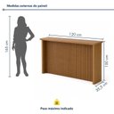 Ver imagem 6 de Painel Ripado Bancada para Cozinha 120cm 100% MDF Marrom/Freijó