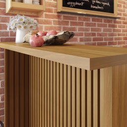 Painel Ripado Bancada Para Cozinha 120Cm  100% Mdf - 7