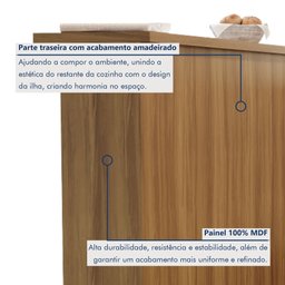 Painel Ripado Bancada Para Cozinha 120Cm  100% Mdf - 5