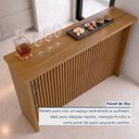 Ver imagem 3 de Painel Ripado Bancada para Cozinha 120cm 100% MDF Marrom/Freijó