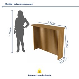 Painel Ripado Bancada Para Cozinha 120Cm  100% Mdf - 6