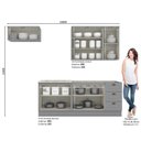 Ver imagem 3 de Cozinha Compacta Modulada 4 Peças Emily Cinza/Calcare