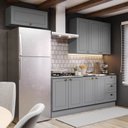 Ver imagem 1 de Cozinha Compacta Modulada 4 Peças Emily Cinza/Calcare