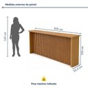 Ver imagem 6 de Painel Ripado Bancada para Cozinha 200cm 100% MDF Marrom/Freijó