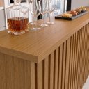 Ver imagem 7 de Painel Ripado Bancada para Cozinha 200cm 100% MDF Marrom/Freijó