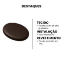 Ver imagem 4 de Assento para Banqueta Alta Almofada Redonda Conforto Espuma 35cm:Marrom