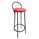 Ver imagem 1 de Banqueta Alta de Metal Altura 75cm Modelo Drink Estofada Vermelho