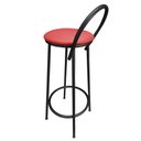 Ver imagem 3 de Banqueta Alta de Metal Altura 75cm Modelo Drink Estofada Vermelho