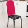 Kit 6 Capas Encosto de Cadeira de Aço Tubular Cozinha Malha Gel com Elástico Pink - 3