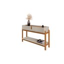 Ver imagem 3 de Aparador Buffet Lizz com 2 Gavetas e Pés de Madeira Maciça - 6 Cores:off White/cedro