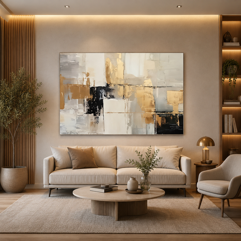 Quadro Decorativo Pinturas Abstratas Moderno Decoração Casa Sala Quarto Luxo 90x130