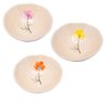 Cj 03 Bowls Ceramica Flor Laranja /amarela/rosa Trento Wolff - 1