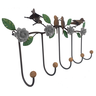 Cabide Decorativo Rustico com Detalhes em Ferro de Varias Cores Libertas Rosas Artesanato Rosa Mini  - 3