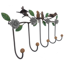 Ver imagem 3 de Cabide Decorativo Rustico com Detalhes em Ferro de Varias Cores Libertas Rosas Artesanato Rosa Mini