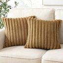 Ver imagem 1 de Capa P/ Almofada Pelucia Wave Soft 40 X 40 Cm - Caramelo