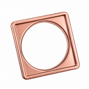 Ver imagem 1 de Porta Grelha 15 x 15 cm - Inox - Rose Gold