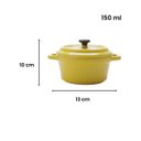 Ver imagem 5 de Mini Cacarola Porcelana Black Lid Amarela 13cm 150ml Wolff