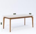 Ver imagem 3 de Conjunto de Jantar Ficus Mesa e 6 Cadeiras Buriti em Vidro Temperado Off White - Madeira/Offwhite/