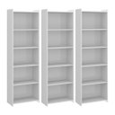 Ver imagem 1 de Kit 3 Estantes Multiuso com 4 Prateleiras 57x183cm Branco