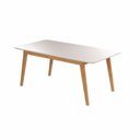 Ver imagem 3 de Mesa Retangular 6 Lugares Elegance Candian 1,80 x 0,90 Branco/Cinamomo/Off
