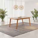 Ver imagem 1 de Mesa Retangular 6 Lugares Elegance Candian 1,80 x 0,90 Branco/Cinamomo/Off