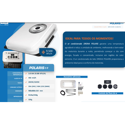 Ar Condicionado de Teto Caminhão 9500btu Dreiha Polaris 24v - 3