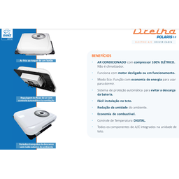 Ar Condicionado de Teto Caminhão 9500btu Dreiha Polaris 24v - 2