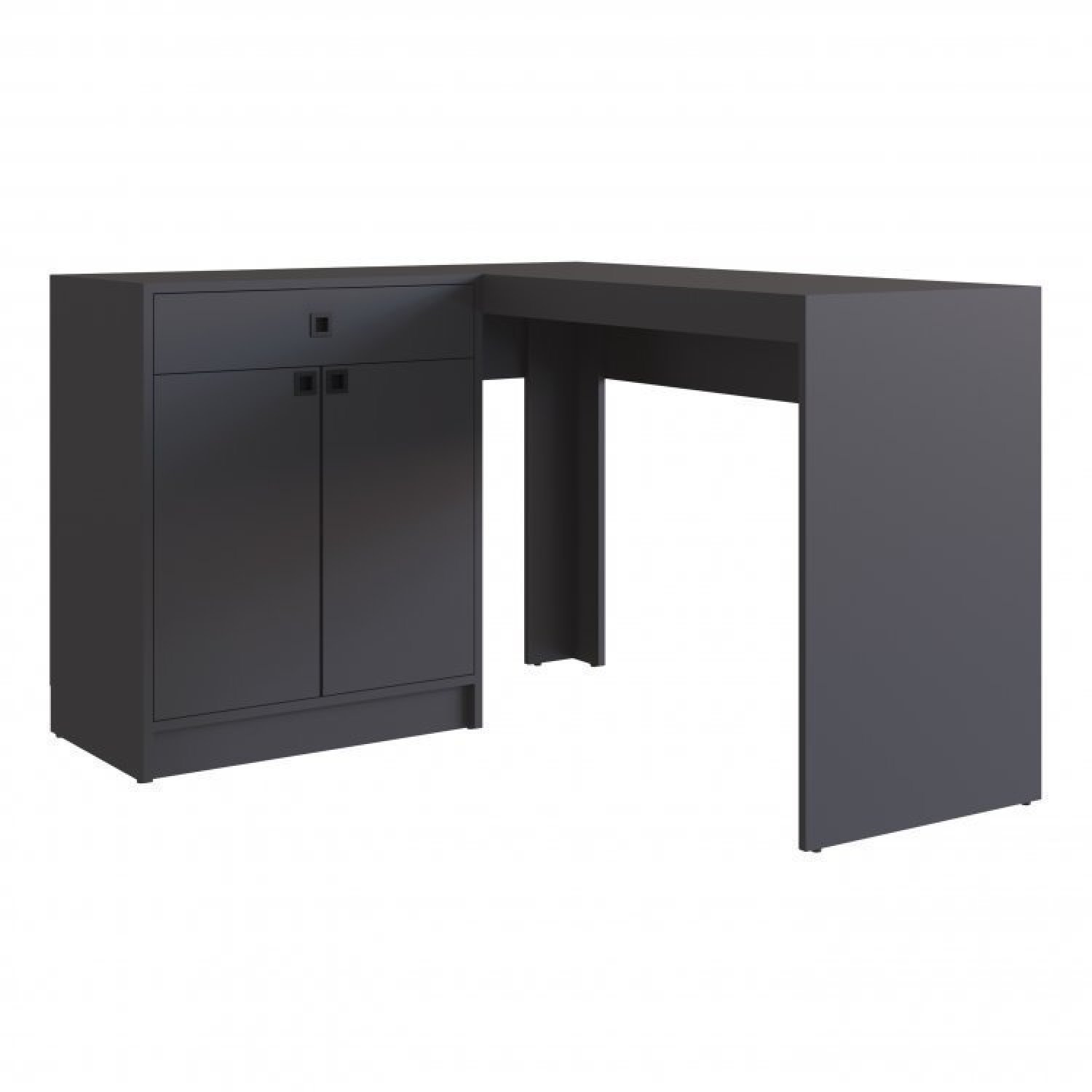 Conjunto Home Office 2 Peças 1 Peça Escrivaninha em L 1 Peça Livreiro Grafite/Mel Espresso Móveis - 8