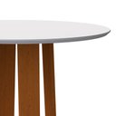 Ver imagem 2 de Mesa de Jantar Tampo com Vidro Lara 100 cm Off White Base Ypê - D’Rossi