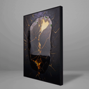 Ver imagem 2 de Quadro Decorativo Abstract Gold and blue Stone Relevo