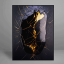 Ver imagem 1 de Quadro Decorativo Abstract Gold and blue Stone Relevo