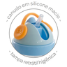 Copo de transição infantil para bebês com alça removível 300ml - Rosa - 4