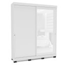 Ver imagem 2 de Roupeiro Porto 2 Portas de Correr com Espelho 177x213cm Branco 240849