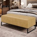 Ver imagem 2 de Puff Decorativo Sala de Estar Bali W01 Base Ferro 120x50 Cm Couríssimo Fendi - Lyam Decor