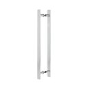 Ver imagem 1 de Puxador Duplo Alumínio 80cm Porta Pivotante Madeira/vidro