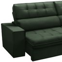 Ver imagem 5 de Sofá 3 Lugares Retrátil Reclinável Chaise Direito 243cm Solin F04 Veludo Verde - Lyam Decor