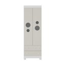 Ver imagem 6 de Guarda-roupa Infantil 62cm 2 Portas com Vidro e 2 Gavetas Bombom Multimóveis Mp4461 Branco/off