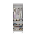 Ver imagem 4 de Guarda-roupa Infantil 62cm 2 Portas com Vidro e 2 Gavetas Bombom Multimóveis Mp4461 Branco/off
