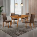 Ver imagem 7 de Mesa de Jantar Copper 120 cm Tampo MDF Canto Copo Laminado com 4 Cadeiras Lira