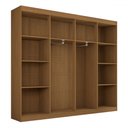 Ver imagem 5 de Guarda-roupa Ele e Ela 8 Portas 8 Prateleiras com Espelho Cinamomo/chumbo - Panorama Móveis