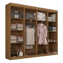 Ver imagem 6 de Guarda-roupa Ele e Ela 8 Portas 8 Prateleiras com Espelho Cinamomo/chumbo - Panorama Móveis