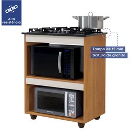 Balcão para Cooktop 4 Bocas Turim Kaiki Móveis - 5