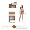 Ver imagem 4 de Balcão de Cozinha 1 Porta 2 Gavetas Ripadas Fecho Click 60cm com Pés e Tampo 100% BP Organic Marrom/