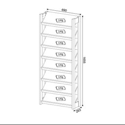 Sapateira 8 Prateleiras AZ1006  - 6