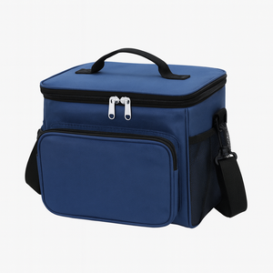 Bolsa Térmica 4 Divisórias Viagem Passeio Dia Portátil Azul