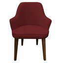 Ver imagem 3 de Kit 4 Cadeiras Decorativa Lara Suede Vinho - Dominic Decor